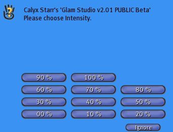 Glam Studio Intensity menu