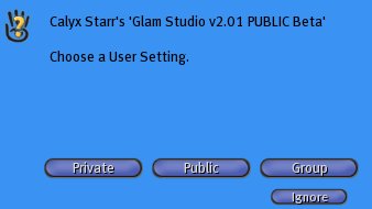 Glam Studio Particles menu